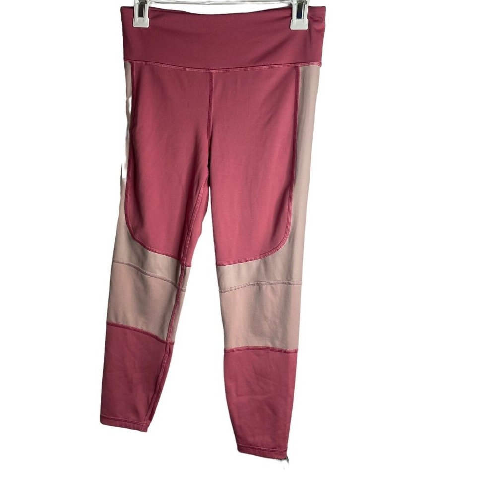 Gap Fit Leggings Pants Women S Pink Color Block Athleisure Gym Training Stretch